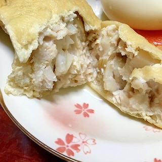 菊芋と鶏ひき肉の巾着煮（おでん種）